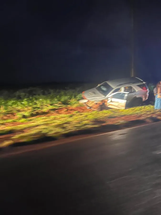 Accidente de transito en horas de la noche